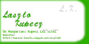 laszlo kupecz business card